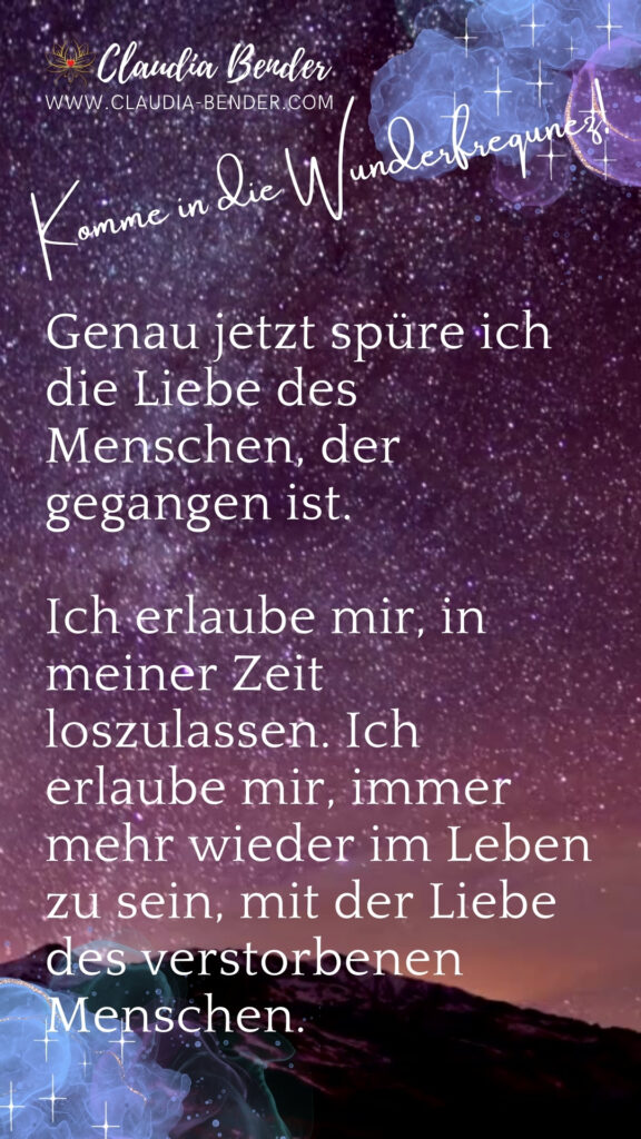 Powermanifestation Zauberspruch Abschied Jenseitskontakt von Claudia Bender
